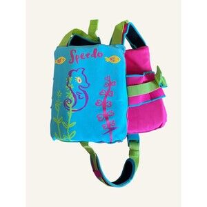 Speedo Begin to Swim Float Coach Life Jacket Size 2-4 Years Pink Blue